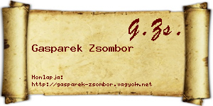 Gasparek Zsombor névjegykártya